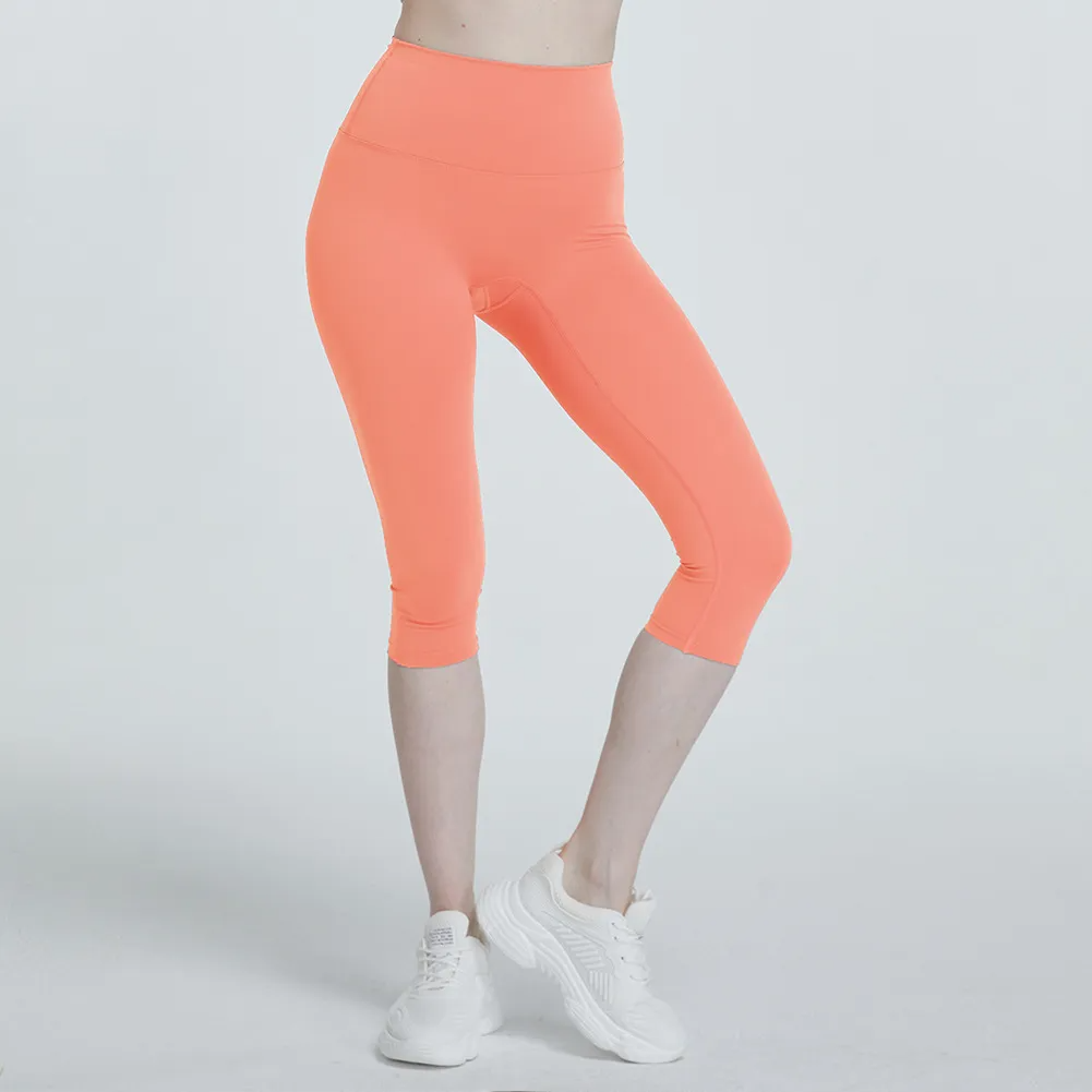 Women Naked Seamless High Waist Hip Lift Sports Leggings