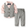 Kids Toddler Boys Spring Autumn Fashion Casual British Style Bow Stripe Waistcoat Shirt Trousers Party Clothing Set