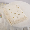 Baby Floral Swaddle Blanket Cotton Muslin Sqaddles With Tassels (100*120cm )