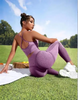 Women Fashion Gradient Camisole Hip Sports Yoga Pants Set