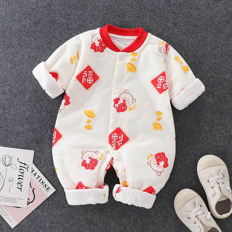 Kids Baby Girls Boys Spring Autumn Fashion Casual Cute Cartoon Pattern Long Sleeve Romper