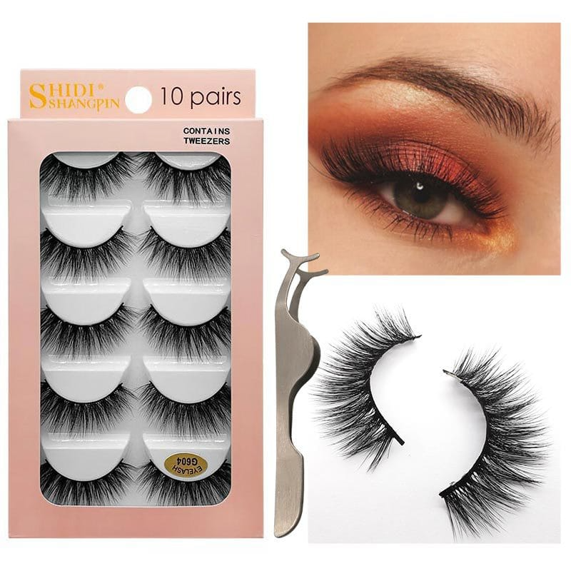 10 Pairs/Set 3D Imitation Mink Hair False Eyelashes