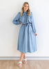 Women Fashion Solid Color Long Sleeve Dress