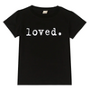 Children Kids Toddlers Fashion Girls Boys Basic Casual Short Sleeve Letter Print Black T-Shirt