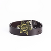 Men Fashion Retro Star Cowhide Leather Belt