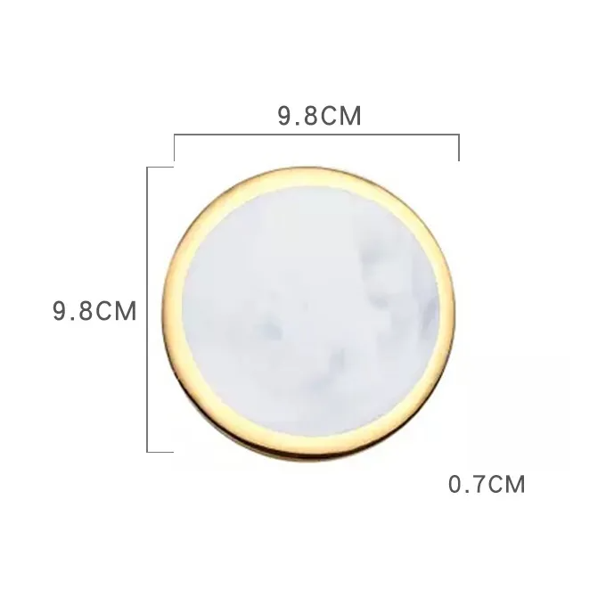 Marbled Ceramic Gold-Plated Heat Insulation Coaster