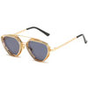 (Buy 1 Get 1) Men Punk Solid Color Metal Frame Sunglasses