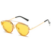 (Buy 1 Get 1) Men Punk Solid Color Metal Frame Sunglasses