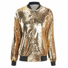 Casual Women Sequin Loose Uniform Coat