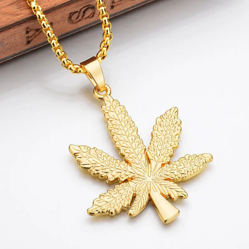 (Buy 1 Get 1) Hip Hop Style Maple Leaf Shape Design Necklace