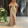 Women Fashion Elegant Solid Color Feather Sequin Maxi Tube Evening Dress