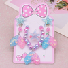 (Buy 1 Get 2) Children Kids Baby Fashion Girls Cartoon Fishtail Bead Necklace Bracelet Earrings Set