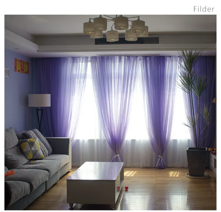 (Buy 1 Get 1) Solid Color Rod Screen Curtain