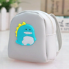 Kids Cute Cartoon Pattern Backpack Shape Zipper PU Mini Coin Wallet