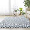 Simple Tie-Dyed Long Plush Thickened Home Round Carpet
