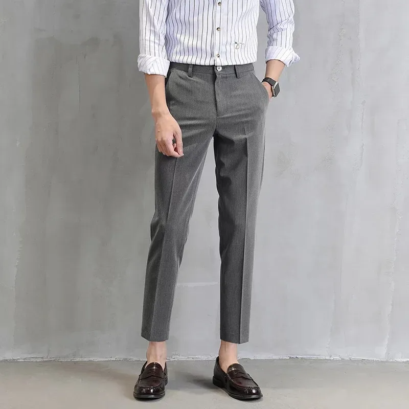 Men Casual Slim Straight Pants