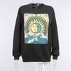 Women Fashion Casual Round Neck Pullover Graphic Printed Long Sleeve Sweatshirt