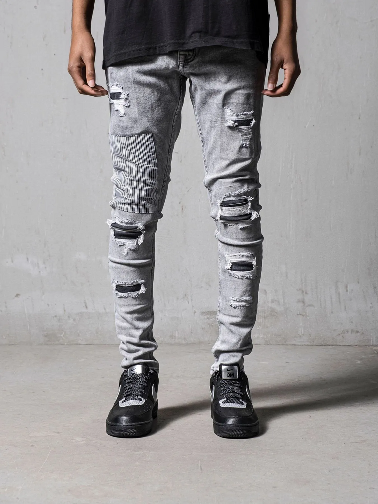 Men Fashion Ripped Skinny Jeans