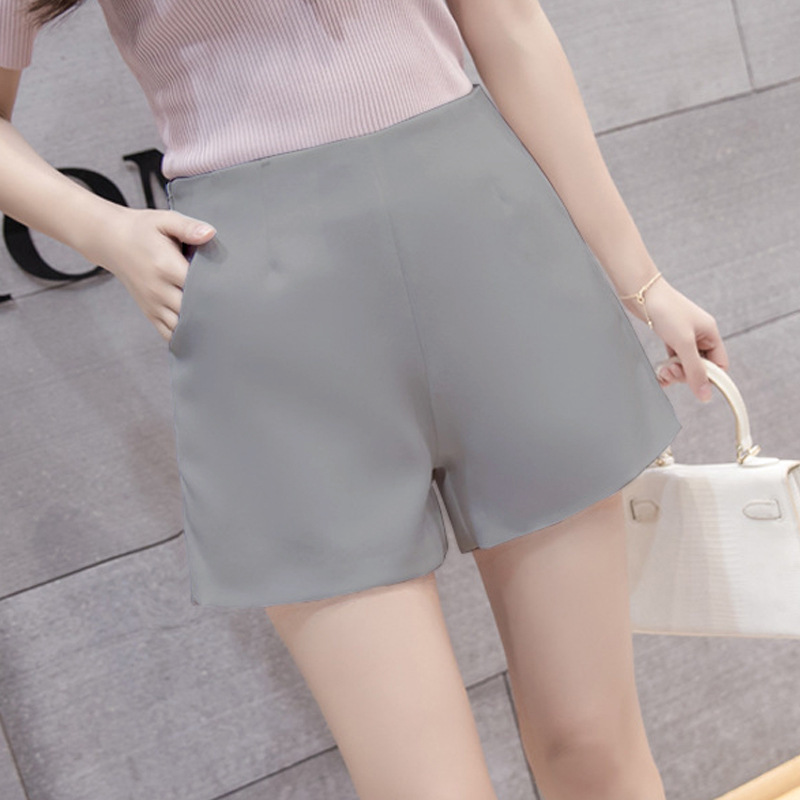 Women Fashion Casual Loose High-Waist Wide Leg Shorts