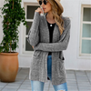 Women Casual Long Sleeve Pocket Knitted Cardigan Coat