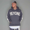 Men Casual Hooded Letter Print Long-Sleeved Sports Loose Hoodies