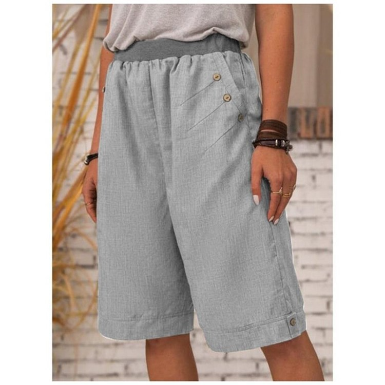 Women'S Fashion Casual Cotton Linen Loose Cropped Pants