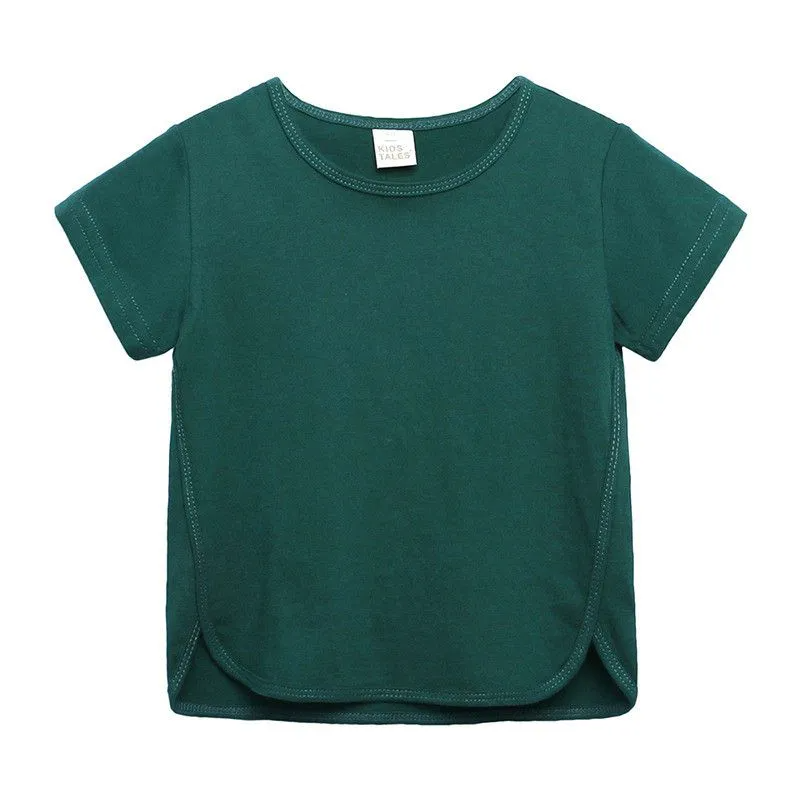 Boy Girl 1-7T Kid Candy Color Short Sleeves T-Shirt