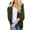 Women Casual Solid Color Half Sleeve Cardigan