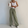 Spring And Summer Women Fashion Casual Versatile Loose High-Waist Pants