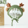 Baby Autumn And Winter Woolen Thickened Christmas Deer Knitted Hat