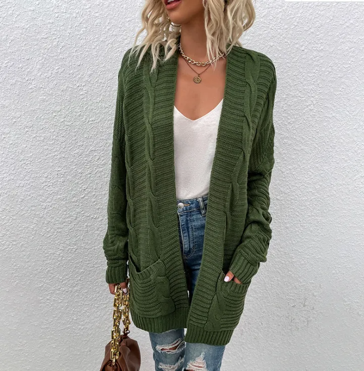 Autumn And Winter Women Fashion Sweater Knitted Cardigan Jacket