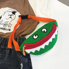 Kids Casual Cute Cartoon Funny Face Pattern Color Blocking Waist Bag