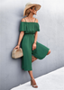 Women Solid Color One-Shoulder Loose Casual Sling Jumpsuit