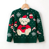 Children Kids Baby Fashion Girls Boys Casual Basic Long Sleeve Christmas Bear Knitted Sweater Top