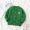 Children Kids Baby Fashion Girls Boys Casual Basic Long Sleeve Letter Knitted Cardigan Coat