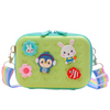 Kids Girls Fashion Sweet Candy Color Cartoon Bunny Fish Flower Silicone Mini Square Crossbody Bag