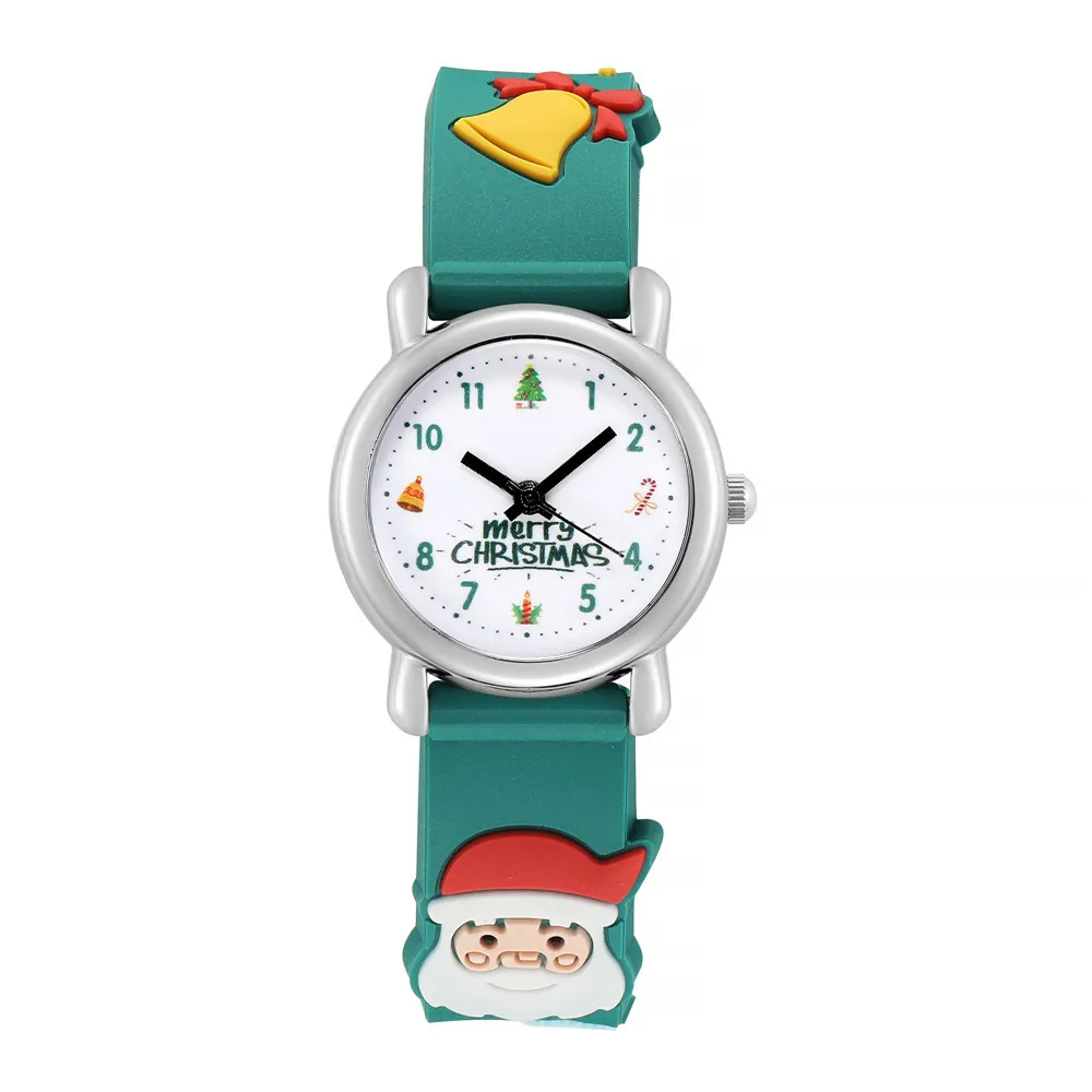 Santa Christmas Pattern Children'S Multicolor Plastic Watch