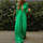 Women Fashion Elegant Solid Color Shirt Loose Wide Leg Pants Two-Piece Set