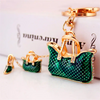 3pcs/Set Women Creative Bag And High Heel Shape Design Rhinestone Alloy Key Chain