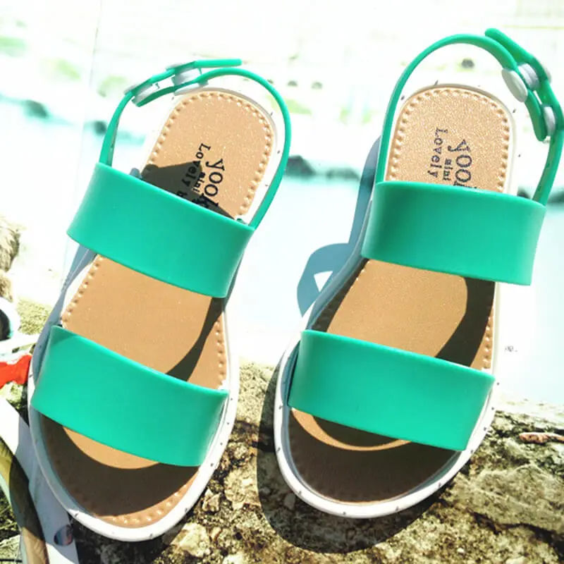 Girls Simple Solid Color Sandals