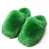 Winter Women Plus Size Fashionable Thickened Warm Plush Non-Slip Flat Slippers