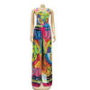 Women Fashion Backless Sleeveless Graphic Print Leisure Jumpsuits