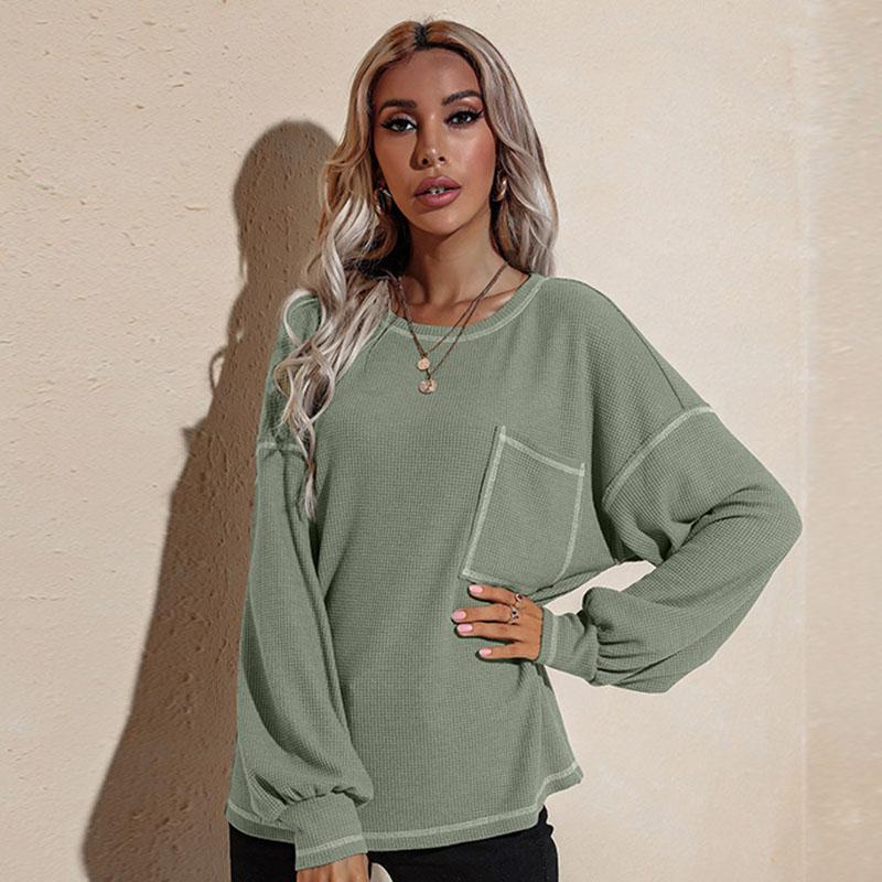 Women Causal Solid Color Sweatshirt