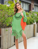 Women'S Solid Color Fringed Loose Beach Sun Cover-Up