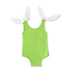 Children Kids Baby Fashion Girls Solid Color One Piece Swimsuit