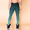 Gradient Color Ripple Print Sports Leggings