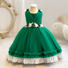 Kids Toddler Big Girls Casual Cute Party Flower Sleeveless Round Neck Tutu Princess Dress