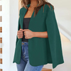 Women Fashion Casual Solid Color Blazer Cape Coat