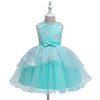 Kids Toddler Girls Fashion Party Cute Sweet Color Matching Embroidery Bow Pleated Sleeveless Mesh Party Tutu Dress