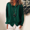 Fashion Women Loose Solid Color Elegant Casual Long Sleeve Blouses